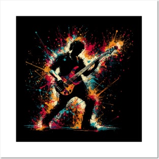 Bass Guitar Player Posters and Art